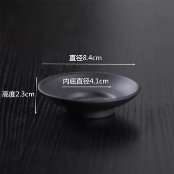 Yusen yifu worship candle holder with tray home atmosphere aromatherapy saucer candle tea ancient pottery holder zen black pottery saucer candle holder