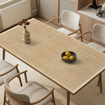 Fantasy style tablecloth insulated coffee table mat no-wash dining table mat cotton and linen texture 60cmx120cm