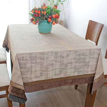 Yusenyi classic style waterproof coffee table cloth long tablecloth high-end tablecloth light blue 180x300cm long tablecloth