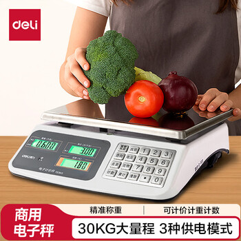 Deli (deli) weighing electronic scale commercial platform scale pricing scale gram scale 30kg electronic scale market stall fruit charging scale high-precision counting scale kitchen scale te903