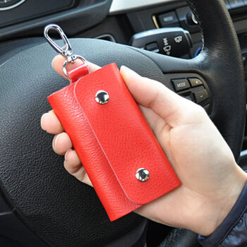 Other/other men's genuine leather simple small key bag couple waist hanging women's practical home concierge door key key bag home key bag korea red