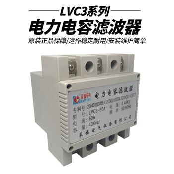 Lvc3-45 60 70 0.45kv 45a 30kvar power capacitor filter lvc3f- lvc1f-60a