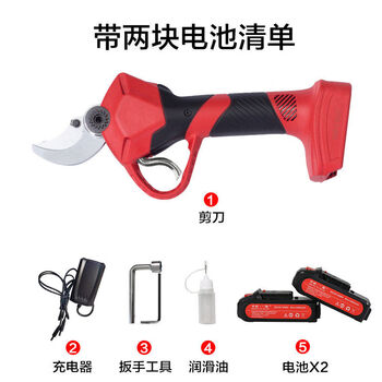 Ichiro nakamura pruning shears household rechargeable scissors pruning branch scissors garden special electric fruit tree scissors 30mm with two lithium batteries with one for two chargers