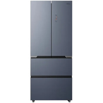 Midea refrigerator cross door french door 75 width small apartment ultra-thin zero embedded refrigeration and freezing double purification pst active sterilization and odor purification bcd-446wufgpzm confusion gray
