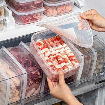 Home katei story japan imported refrigerator crisper food sealed freezer box microwave heating lunch box kitchen storage box 2l