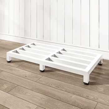 Fantasy bracket base storage rack refrigerator rack shelf wooden cabinet base rack flower pot bracket custom rice noodle rack length 80 width 50 height 10 (white) extra thick 6 legs