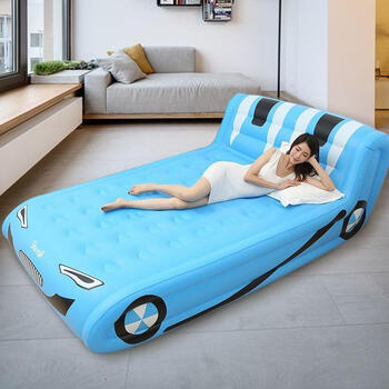 Yonghuan new inflatable mattress single double column portable bed luxury gray car bed 2.2mx1.5m