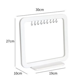 Fantasy entrance storage rack desktop necklace multifunctional storage rack bedroom bracelet necklace key storage rack white storage rack