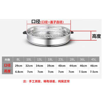 Yusenyi large rice cooker stainless steel steamer steamer 8l10l13l14l18l19l23l24l28l36l45l steamer 10l steamer