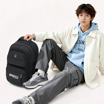 Oiwas roaming series student school bag shoulder laptop bag travel bag handbag black