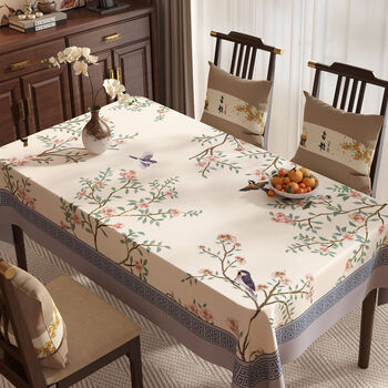 Wing fantasy new tablecloth, no-wash, waterproof, oil-proof, anti-scalding dining table mat, rectangular high-end coffee table table mat, spring kite jingmeng 90x150cm.