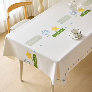 Paoyan tablecloth is waterproof, oil-proof, high temperature, no-wash, desk rectangular tablecloth, pastoral style pu coffee table table mat, caihua manyu 60*90cm