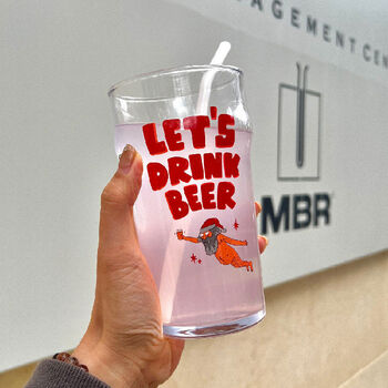 Gold split christmas craft beer mug gift large capacity thickened heat-resistant glass pint cup let sdrinkbeerglass