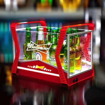 Ktv acrylic barware supplies led highlight bar props creative thickened beer luminous ice bucket 59*20*29cm