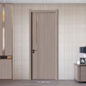 Pupan's new wooden door, bedroom door, interior door, multi-layer door, silent laminated door, modern room door industry, centimeter carbon crystal door, thickness 4.09cm, weighing about 60kg, color matching inlaid series set