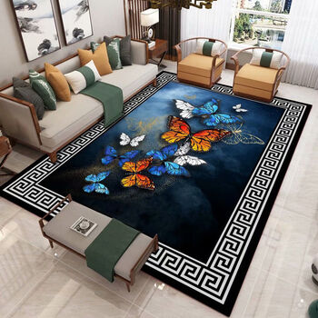 Fantasy new chinese style carpet living room coffee table mat bedroom large area floor mat entrance corridor balcony carpet mat chinese style 15 50x80 cm door mat