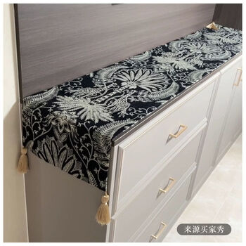 Fantasy tv cabinet long sideboard cover cloth new chinese style drape counter top table runner home table mat narrow and long 35x100 atmosphere pendant hidden black luming table runner