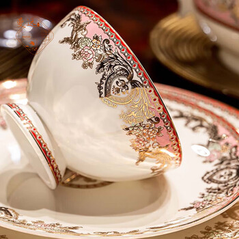 Manyuan chinese light luxury tableware set, high-looking jingdezhen bone china gold-rimmed dishes, home-style ceramic bowls, my heart will go on, luxury 10-person configuration, 62-piece set