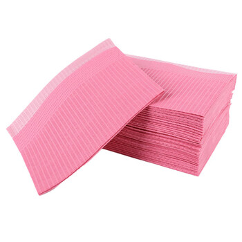 Ouoety disposable placemat baby table mat waterproof children's student kindergarten table mat tablecloth water-absorbent and oil-proof rectangular pink four pack (480 pieces)