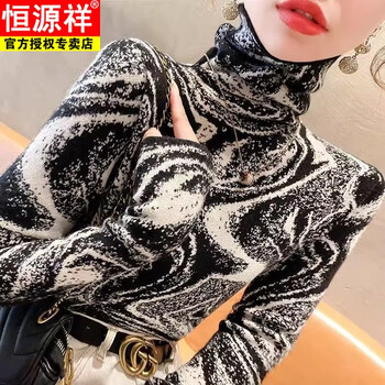 Hengyuanxiang winter 260g german velvet women's bottoming shirt new style high collar warm double-sided german velvet long-sleeved versatile top black 3xl recommended 145-160 pounds