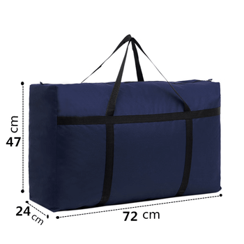 Ye yu moving packing luggage oxford cloth storage bag custom-made portable quilt clothes sorting and mailing extra large strong waterproof oxford cloth thickened waterproof dark blue 105 liters 72.24.47cm