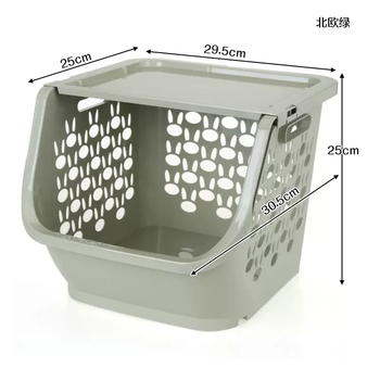 Yusenyi fruit and vegetable storage basket kitchen vegetable storage rack floor-standing multi-layer vegetable basket with lid storage rack vegetable rack vegetable basket nordic green one