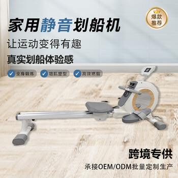 New model of magnetron resistance rowing machine, small smart sports training fitness equipment, ultra-quiet black 155*47*71cm