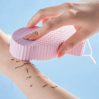 Shantou lincun rub mud treasure children's special sponge rub baby bath artifact back rub household painless rub gray d style pink