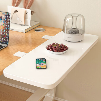 Xiangtu desktop extension board table extension board extension board table board table top widening and lengthening foldable desk bracket table edge cream white 17.5*25 reinforced load-bearing