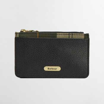 Barbour spot british alder men's and women's same style genuine leather retro wallet card holder black/ancient-bk11