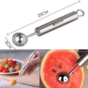 Jie yun mao stainless steel vegetable and fruit ball digger, watermelon ball scoop, platter tool set, divider, carving knife mold, fruit ball scooper sus304