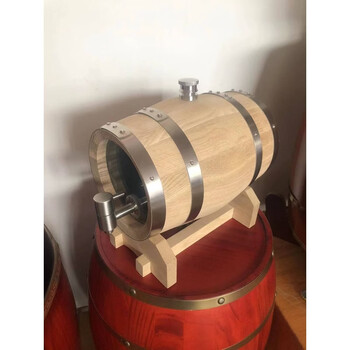 Fantasy visual wine barrel aging wine barrel steel stopper design 3l log color visible oak barrel (upgraded steel stopper)