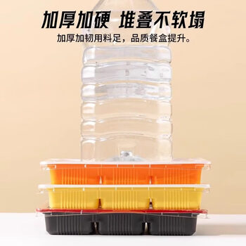 Pupan disposable dumpling box take-out special quick-frozen dumpling packaging box commercial compartment thickened raw wonton tray frozen 10 compartments green and white full box with lid 600 sets