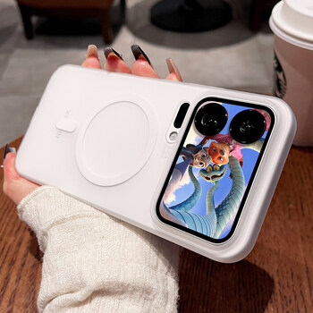 Heken skin-feel matte magnetic charging suitable for xiaomi 17 pro max mobile phone case new xiaomi17 ultra-thin xiaomi 17pro heat dissipation simple xiaomi 17 anti-fall protective case translucent white ice mist frosted skin feel-magnetic charging xiaomi 17 pro max