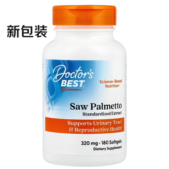 Doctor's bestdoctor's best saw palmetto standardized extract softgel 320 mg 180 capsules 180 capsules