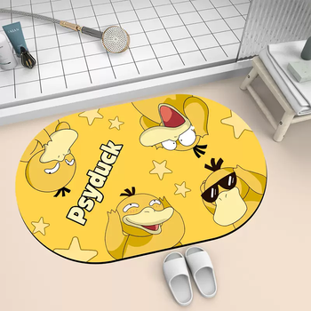 Yusen yikeda duck bathroom diatom mud absorbent floor mat bathroom door quick-drying non-slip mat cartoon toilet feet g66 (17) 40x60cm