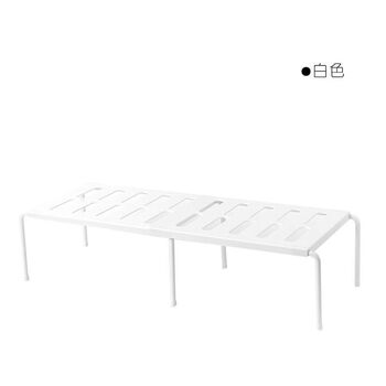 Fantasy cabinet layered rack pot storage rack shelf partition bowl and plate storage single layer two layer kitchen telescopic storage telescopic classic white 3567x24x15