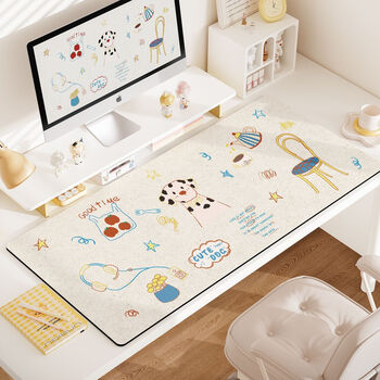 Fantasy large standard mat office computer desk mat learning tablecloth workstation layout keyboard mat dog ideas 40cmx100cm