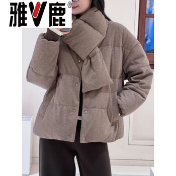 Yalu 2026 new winter style light and warm detachable scarf collar down jacket women's top jiujiang down jacket l high-end western style down jacket for small people