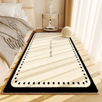 Fantasy simple imitation cashmere carpet bedroom bedside blanket stain-resistant and easy to care for living room carpet household anti-slip blanket bay window mat surrounded by love 60x160cm (imitation cashmere)