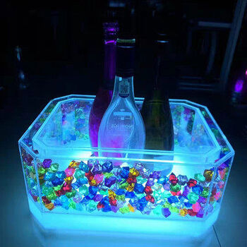 Bar v luminous ice bucket luminous beer frame nightclub e champagne bucket 12 pcs 24 pcs ice bucket wine basket style 28