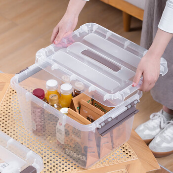 Camellia plastic clothing storage box snack toy storage box large dormitory storage box miscellaneous desktop storage box car 16.5l-medium-1 pp raw material