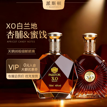 Passton french xo brandy 40 degrees 700ml 2 bottles of spirits original wine imported foreign wine new year gift box