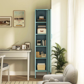 Yusenyi storage cabinet single door wardrobe seam corner cabinet balcony cabinet iron cabinet bookcase kitchen storage cabinet free delivery to home single door