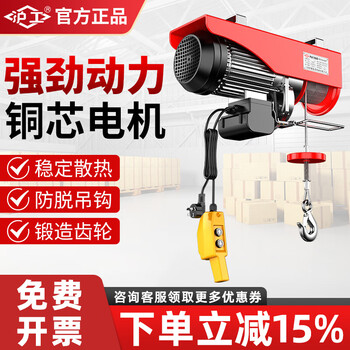 Hugong micro electric hoist 400kg600kg small lifting crane 220v household winch hoist pa300 20 meters
