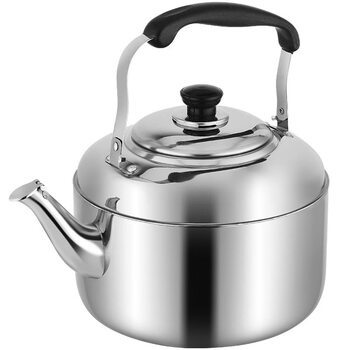 Tuojin germany imported high-quality teapot large capacity 5 liters old-fashioned teapot large diameter separate kettle stainless steel thickened whistle kettle + scouring pad + descaling agent 1ml 2 liters very small - about 4 pounds of water for one person