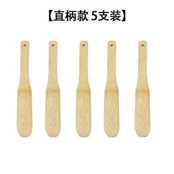 Yong huan dumpling flat ruler stuffing spoon wonton making tools no paint no wax stirring spoon set of five straight handle a+ natural bamboo stuffing spoon
