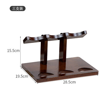 Yusenyi simple wooden red wine rack rubber wood wine rack ornaments wine rack living room wine cabinet high-end red wine walnut color holds 3 bottles