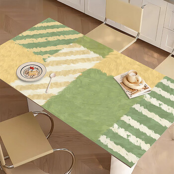 Fantasy and fresh american tablecloth waterproof, oil-proof, heat-insulating and anti-scalding table mat, no-wash coffee table table mat, leather table mat, green room 80cmx160cm say goodbye to oil stains, not easy to penetrate