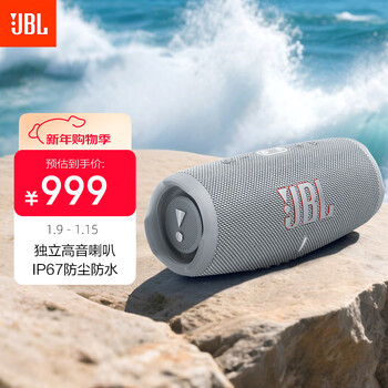 Jbl charge5 shockwave fifth generation portable bluetooth speaker + subwoofer outdoor waterproof speaker enhanced track speaker gift for boys gray